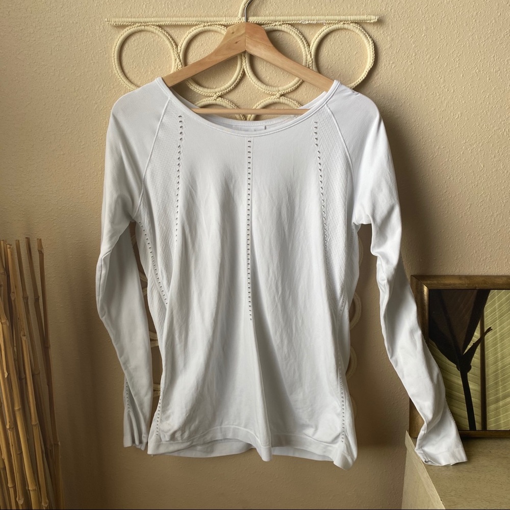 Athletes White Perforated Longsleeve